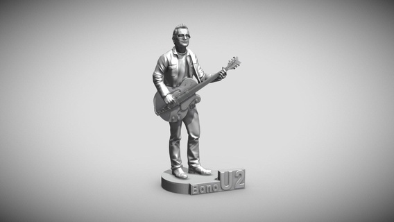 bono u2 3d impresión comprar realeza gratis modelo ronnie yonk guitarra figura residencial miniatura obj banda diorama 3dprinting estatua músico escalera rock ender3 estudiar creadoconai 3d print model - Mito3D