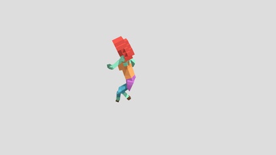boogie maman mottzy fait voxel personnages - modèle 3d 4d238a9 adulte caractère truqué bender animé mixamo conception des fournir whitevault génial pixel artiste développeur de jeu 3d print model - Mito3D