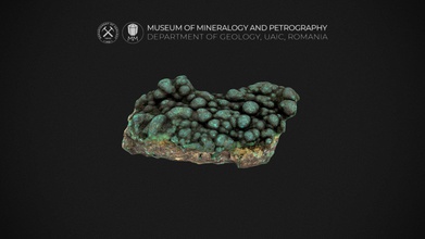 botryoidal malachite crust mineral - 3d model museum mineralogy petrography uaic mineralogypetrographymuseum 807473c 3d print model - Mito3D