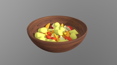 bowl fruit salad - download free 3d model mornaista 4d44940 3d print model - Mito3D