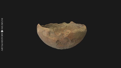 bowl round base - pg28071416 download free 3d model royal museums art history kmkg-mrah 53637bc argaric culture early-middle bronze age 2300-1600 bc inventory number find object museum s online catalog carmentis 3d print model - Mito3D