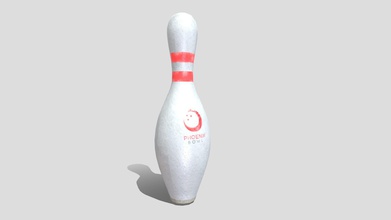 bowling pin - download free 3d model pricey1600 784499a game ready thats seen few games throughout its life includes textured base perfect being physics object 3d print model - Mito3D