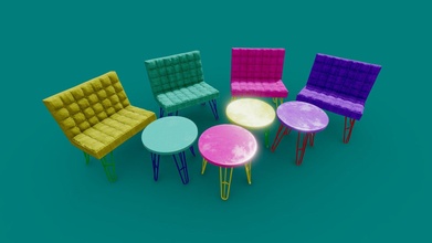 boxky café maison intérieur chaise table acheter royalties libre 3d modèle ferofluide aea64ae 3d print model - Mito3D