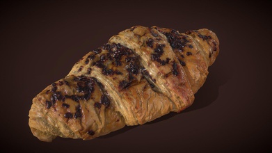 pão de 01 alimentos - compra isenta royalties modelo 3d shinma702 070b55f -alta polígono pão-de 3d print model - Mito3D