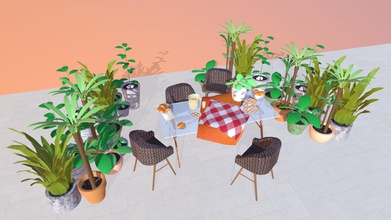 salle de petit-déjeuner - modèle 3d m nica tovar monicatovar 63724c4 hola este desayunador plantas con incluido espero y les guste bonjour modélisé plantes inclus espère que vous aimez petit déjeuner 3d print model - Mito3D