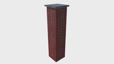 brick pillar - buy royalty free 3d model francescomilanese e909d3d 3d print model - Mito3D