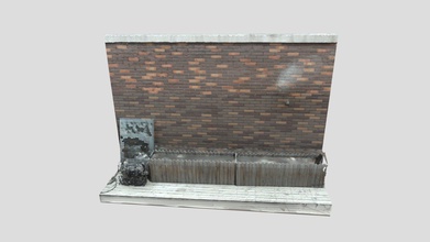brick wall - 3d model antzed 96abf73 scan there&rsquo s some glass panels which poorly rendered but kept them there structural intergrity&rsquo sake game ready proper texture applied 47 photos taken sony rx100m5 june 2020 processed reality capture 3d print model - Mito3D