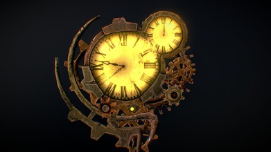 broken steampunk clock - download free 3d model vasskacsohunor c440d78 getting used time we have after exams 3d print model - Mito3D