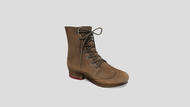 brown casual worn short boots - buy royalty free 3d model 3dia d89bcac 3d print model - Mito3D