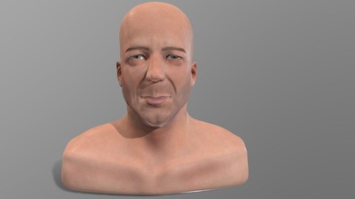 Bruce Willis benzerlik ders çalışma 3d model öfkeli 8de9aaa 3d print model - Mito3D
