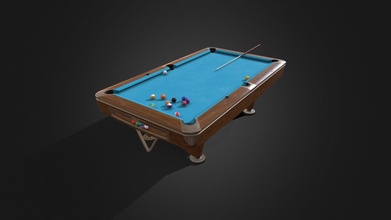 Brunswick billar mesa 8 ft oro corona vi comprar realeza gratis 3d modelo impulso pelotas casino piscina americano torneo 8ball snooker bolsillos 3d print model - Mito3D