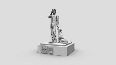 bryan adams - forgive 3dprinting buy royalty free 3d model ronnie yonk stl music figure 3dprintable sculpting accessories miniature obj figurines statue actionfigure dogs musician bryanadams 3d print model - Mito3D