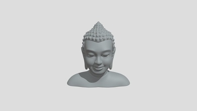 Buda cara 3d modelo escultura sovann homens c16ba17 3d print model - Mito3D