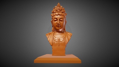 buddha wood carving sculpture-photoscan - buy royalty free 3d model cgtomy anatomy wooden japan 3d-scan statuette photorealistic asia retopology china culture classic asian india vr chinese print statue museum realistic religion photoreal buddhism oriental asian-art buddhist-art photoscan girl photogrammetry asset game lowpoly archaeology scan sculpture interior highpoly history japanese 3d print model - Mito3D