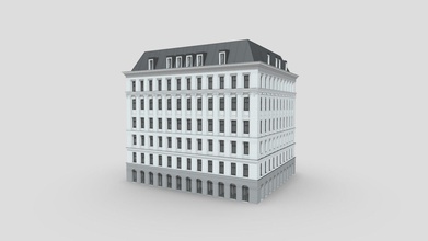 edificio - buy royalty-free modello 3d 3polies e40feda realistico di stile europeo, storico 3d print model - Mito3D