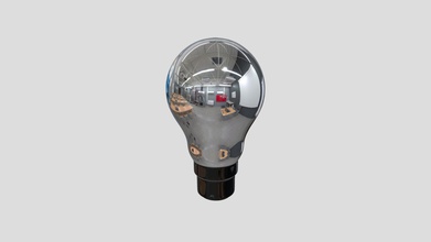 bulb - 3d model tirthshah 11f53b4 lowpoly upper part which looks like meatel but its glass shader there 3d print model - Mito3D