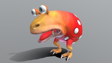bulborb - fan recreation download free 3d model lotussai 9880bd2 pikmin series worked over span four days software used zbrush initial sculpt maya retopology substance painter normal map baking blender materials bulborb&rsquo s design its origin belong nintendo 3d print model - Mito3D