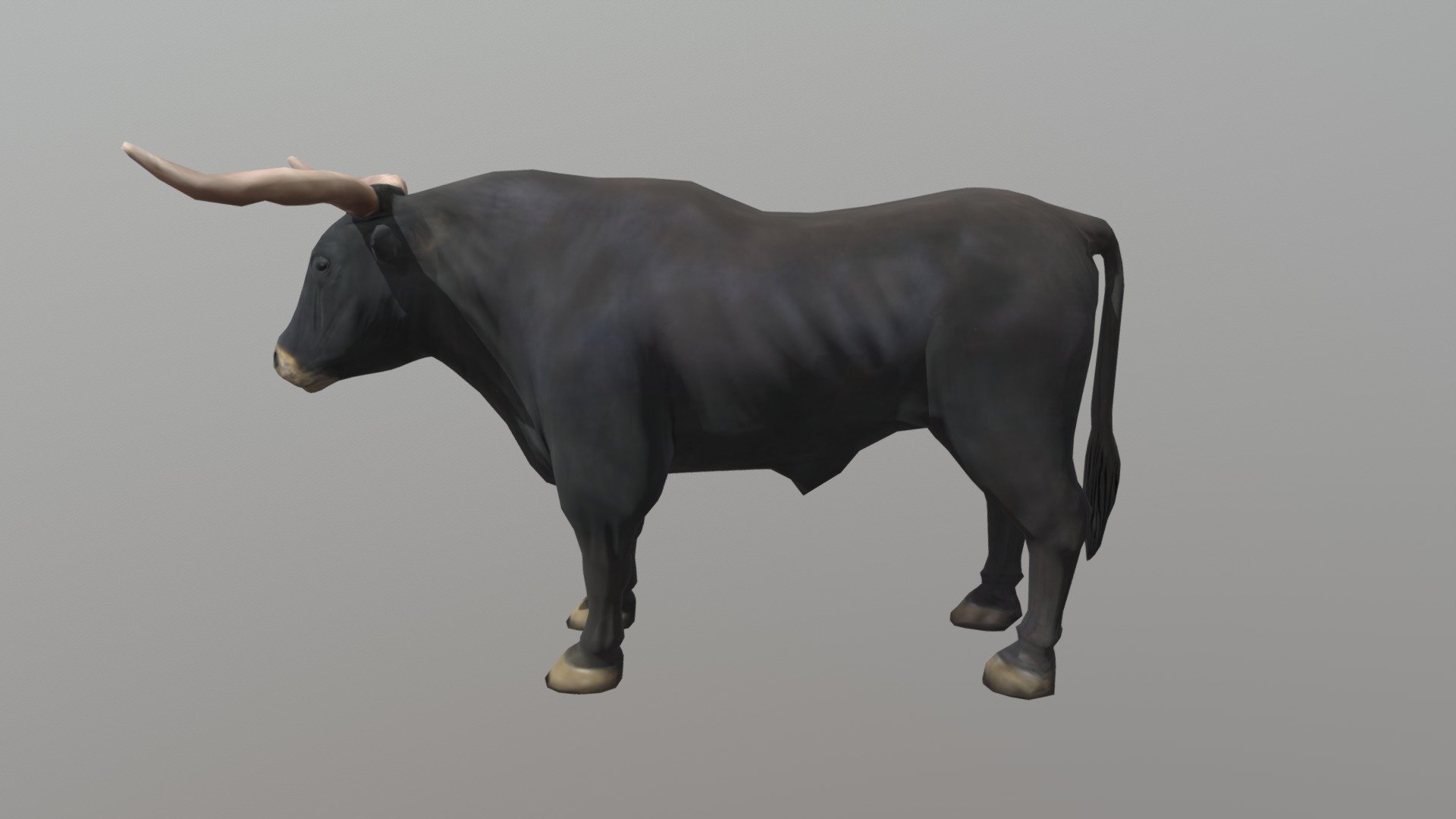 Toro acquistare royalty gratuito 3d modello 3dlowpoly mucca toro animali fbx azienda agricola realistico natura lowpoly poli animale pronto per gioco 3D print model - Mito3D