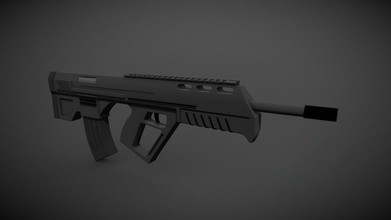 bullpup rifle - download free 3d model naudaff3d 535432d 3d print model - Mito3D
