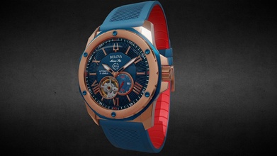 Bulova Marin étoile 45mm automatique bleu acheter royalties libre 3d modèle ar watches f2e63b8 3d print model - Mito3D