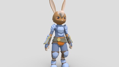 bunny guard knight - download free 3d model arcnay d998603 3d print model - Mito3D