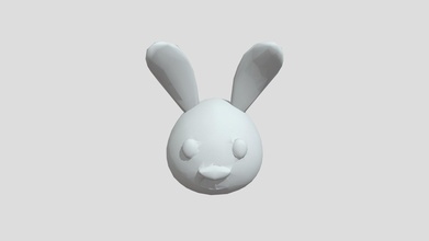 bunny head hair pin - download free 3d model neutralize 2f78046 3d print model - Mito3D
