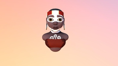 bust - download free 3d model littlewhiteelk 2064e86 trying get better modelling people created took less time so much fun african tribal woman taking inspiration many different tribes countires 3d print model - Mito3D