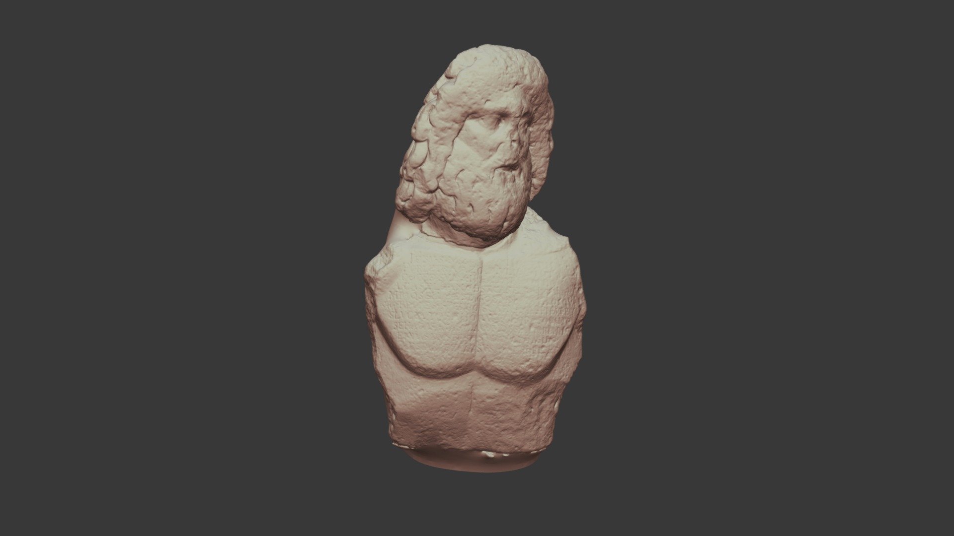 busto di asclepio - 3d model archeomatica unict 0122648 museo archeologico regionale paolo orsi siracusa 2008 3D print model - Mito3D