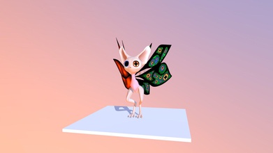 butterfly mice - download free 3d model veronikarovderova b91ae81 stylised character made blender textures clip studio paint 3d print model - Mito3D