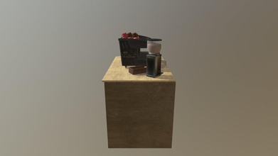 cafe escena - modelo 3d de james clark japplejam 9ad3b84 juego listo low poly referencia tomado trabajo usado en modelado con 3ds max textura sustancia pintor 3d print model - Mito3D