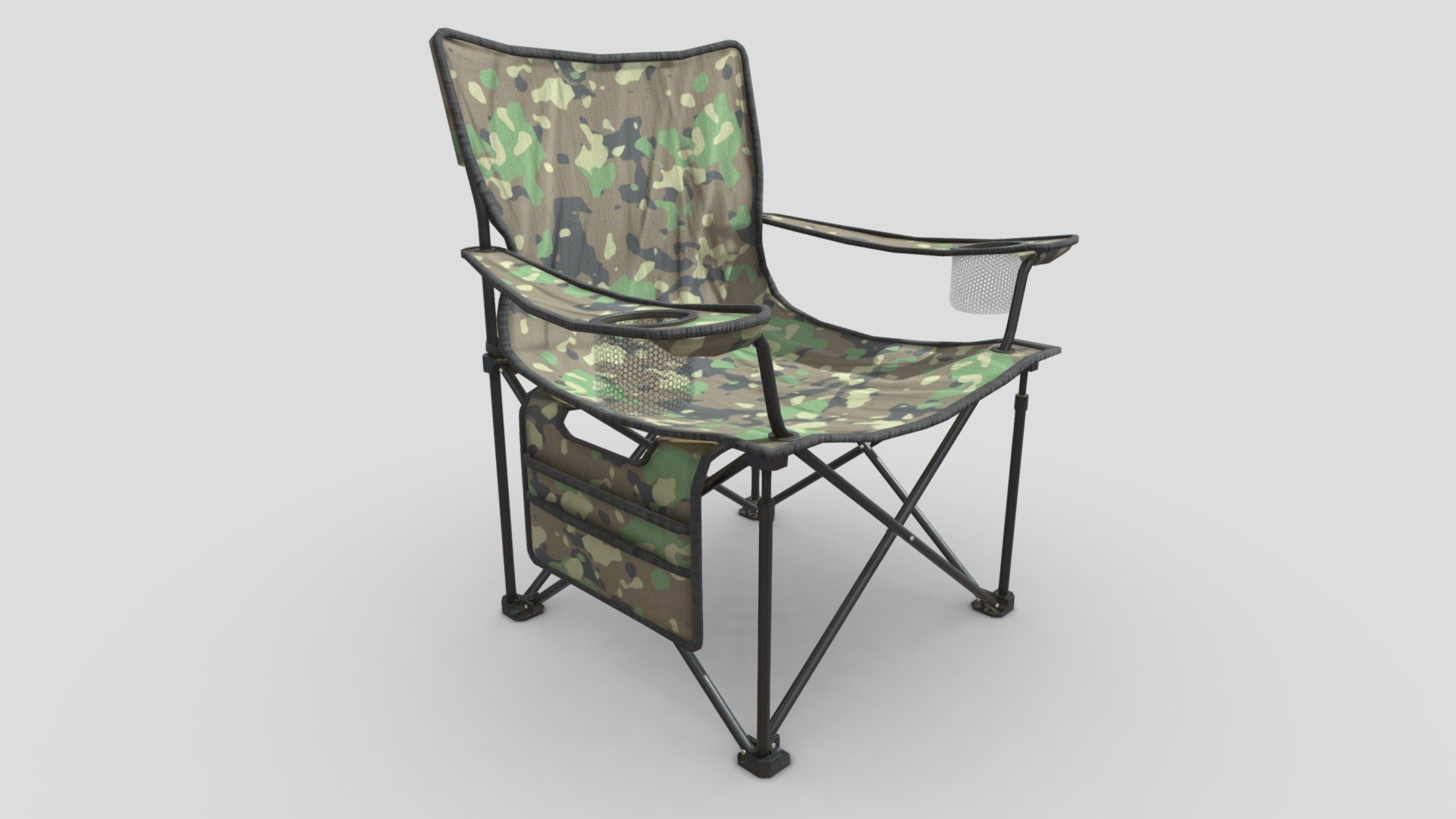 camping chair - buy royalty free 3d model chakkitpp fishing picnic comfortable seat folding camp travel furniture holiday outdoor sit journey rest nature fabric hike 3D print model - Mito3D