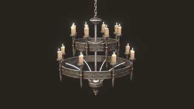candle chandelier - buy royalty free 3d model pixeldigitalarts f383c45 3d print model - Mito3D
