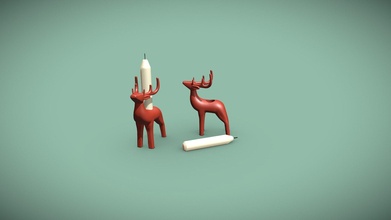 candleholder stag 3d printable - buy royalty free model formwerk3d 047bfcd 3d print model - Mito3D