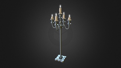 candlestick highpoly - download free 3d model lessart 9ffd64b 3d print model - Mito3D