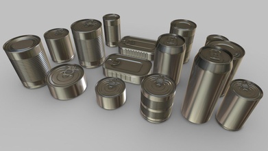 canned foods & soft drink subdivision - buy royalty free 3d model kloworks 6c98f67 3d print model - Mito3D