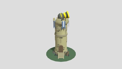 cannon tower finished - download free 3d model jbeedle252 84d1e23 3d print model - Mito3D