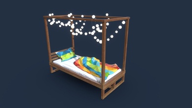 canopy bed lights game assets - buy royalty free 3d model me&my3d ieva lickiene e62f106 3d print model - Mito3D