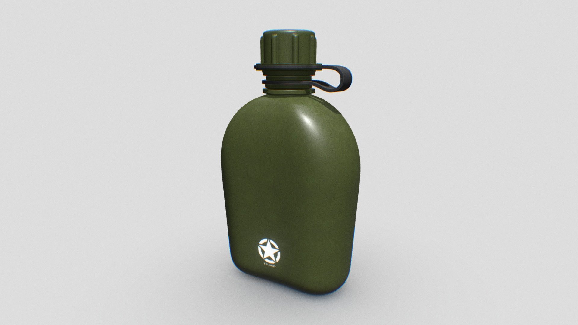 canteen military 12x21x7 - buy royalty free 3d model robertrestupambudi object drink green camping soldier army vintage retro aluminum adventure equipment camp travel outdoor stock metal water jungle liquid hiking inventory gear bottle container plastic war flask 3D print model - Mito3D