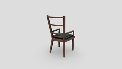 capillion wooden cafe dining chair - buy royalty free 3d model 3dia 7b02194 3d print model - Mito3D