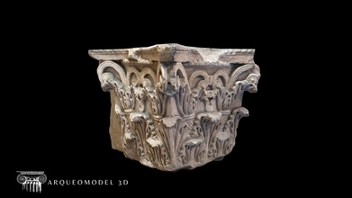 capitel romano santacara museo navarra - 3d model arqueomodel3d juanbrualla 00bdb69 3d print model - Mito3D