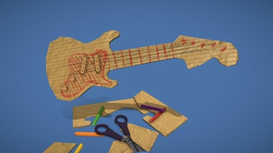 cartón eléctrico guitarra descargar gratis 3d modelo Jon jonasaguilar 77e1f14 3d print model - Mito3D