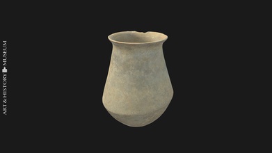 carinated vase flaring rim - pg28071370 download free 3d model royal museums art history kmkg-mrah a7879aa argaric culture early-middle bronze age 2300-1600 bc inventory number find object museum s online catalog carmentis 3d print model - Mito3D