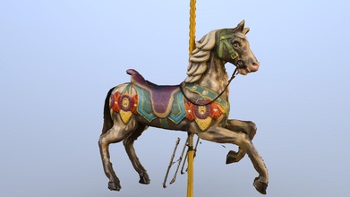 giostra cavallo scansione acquistare royalty gratuito 3d modello miguel bandera miguelbandera 5d7054c 3d print model - Mito3D