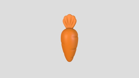 carota acquistare royalty gratuito 3d modello suphanee stl oggetto scolpire stile giocattolo puntello obj Stampa stampabile verdura cartone animato arte 3d print model - Mito3D
