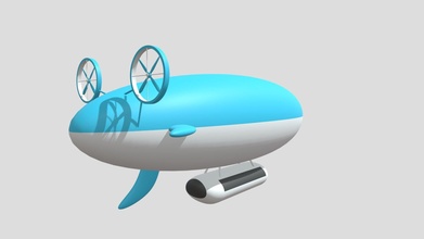 dibujos animados dirigible comprar realeza gratis 3d modelo Felipe tormenta xingyun777 44220bb cielo turbina volador avión globo alas vuelo viaje aeronave balon bolsa gas 3d print model - Mito3D