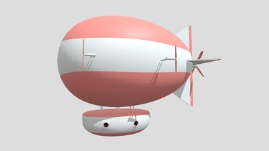 karikatür zeplin satın almak telif Bedava 3d model Philip fırtına xingyun777 d92af0a gökyüzü uçak balon kavga kanatlar seyahat keşif balonu yönlendirilebilir aerostat düşük poli uçmak hava 3d print model - Mito3D