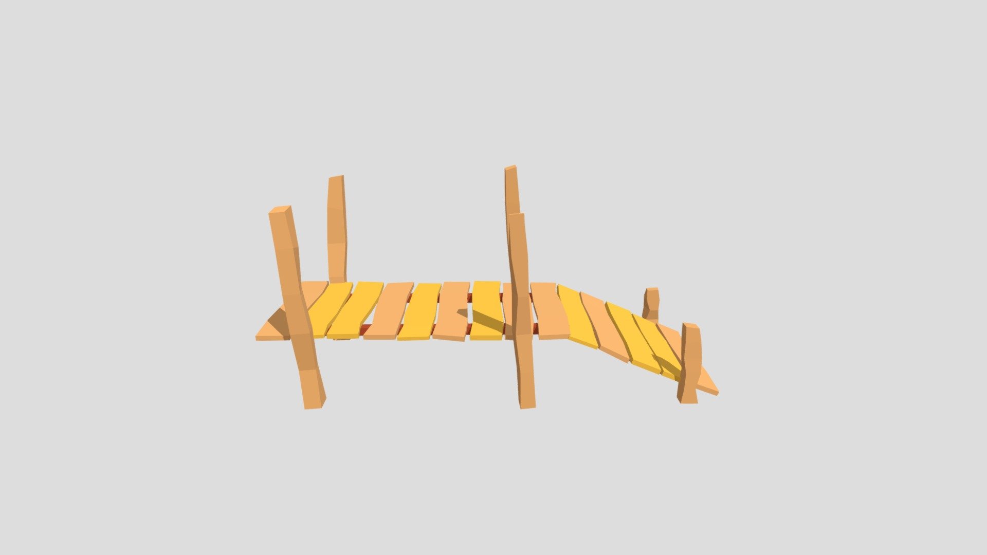 cartoon boardwalk ramp - download free 3d model elliseran modeller kenlong 267cb51 low poly part series boardwalks huts fences other models 3D print model - Mito3D