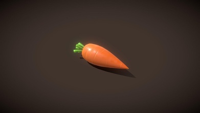 dessin animé carotte 3d modèle acheter royalties libre 3ddisco f4609de plante aliments toon flore Orange extérieur soutenir végétation nature végétarien légume carottes 3d print model - Mito3D