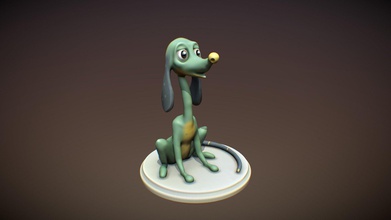 perro de dibujos animados en 3d la impresión color - modelo artofcharly charly mod 24dac8d usted puede comprar el cgtrader 3d print model - Mito3D