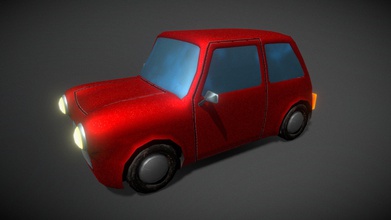 cartoon berlina auto - modello 3d tmaerean 2f0b10a cartone animato furgoncino unità personale progetto 3d print model - Mito3D
